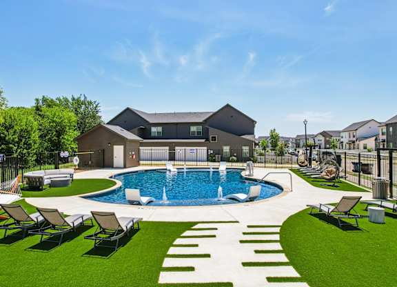 Swimming pool at Townhomes at Princeton Meadows, homes in Princeton, TX