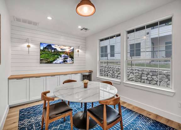 resident lounge area with furnished private working room