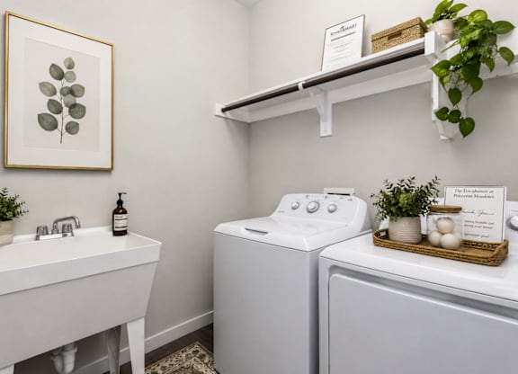 In-home laundry area at Townhomes at Princeton Meadows, homes in Princeton, TX