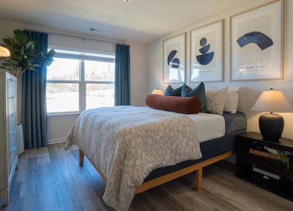 Primary bedroom with king size bed