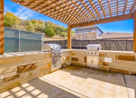 Cabana seating with grilling stations