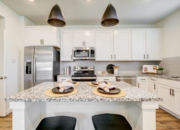 Brand new kitchen with island and