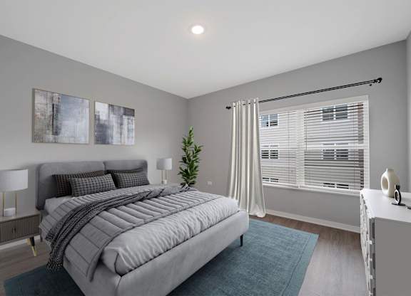 Spacious Bedroom at Lincoln Station Rowhomes in New Lenox, IL