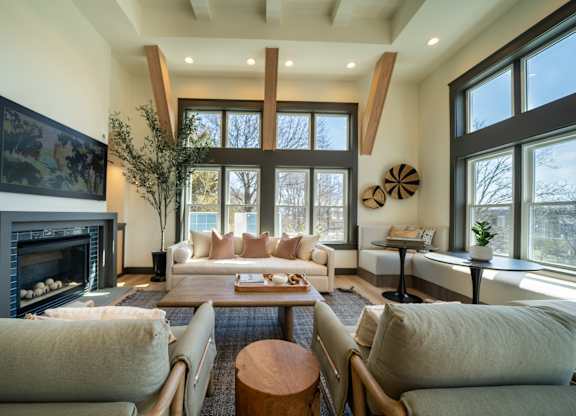 Private Clubhouse with expansive windows and a scenic view