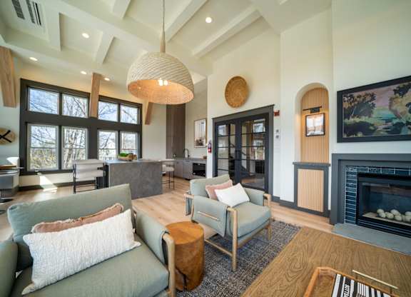 Private Clubhouse with expansive windows and a scenic view