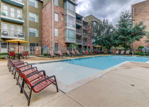 Refreshing pool with pool side seating