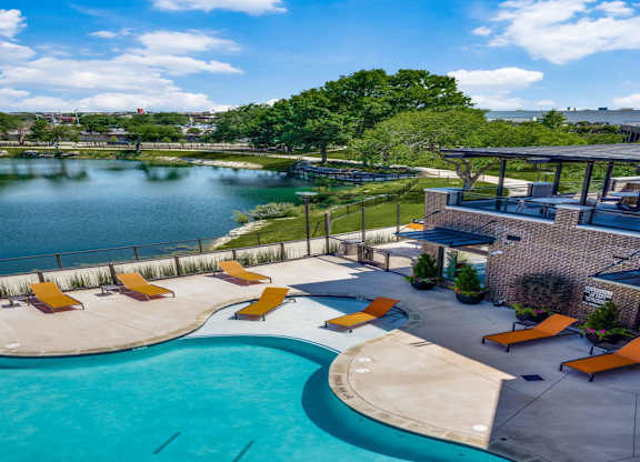 Serene Pool and Pond Area