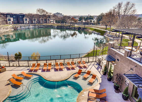 Serene Pool and Pond area