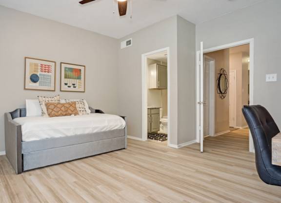 Spacious bedroom at The Lana, 2 bedroom apartments in Dallas, TX