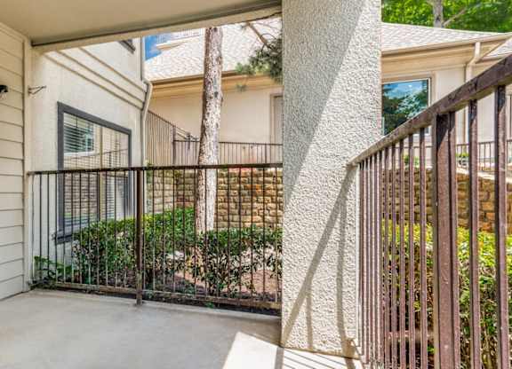 Private apartment patio at The Lana, apartments in Dallas, TX