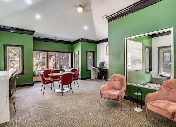 Resident lounge and seating at The Lana, luxury apartments Dallas,TX