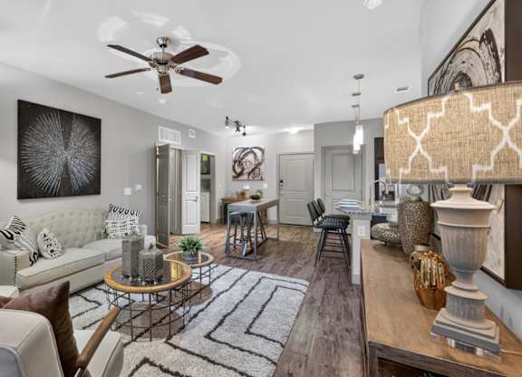 Living space at The Carson at Twin Creeks, apartments in Allen, TX