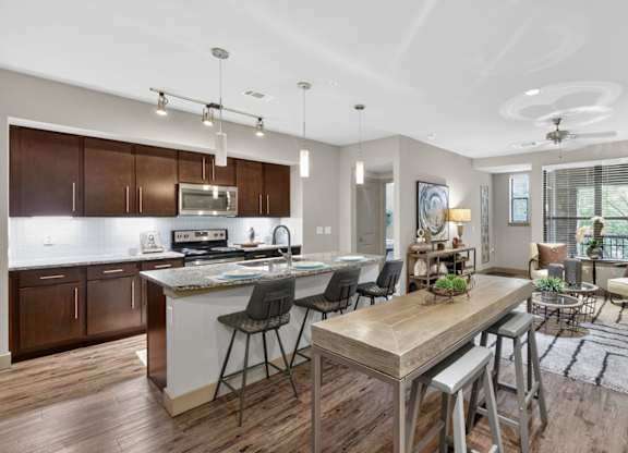 Open apartment interior at The Carson at Twin Creeks, Allen, Texas apartment rentals