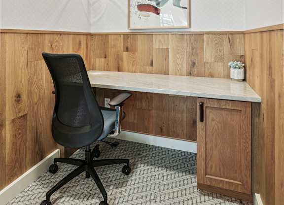 private offices for meetings with a desk