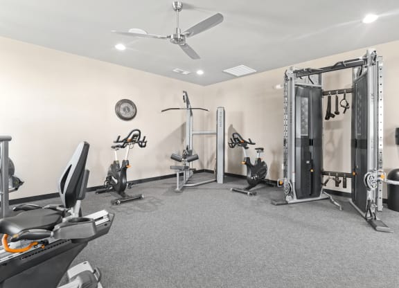 Community with gym with cardio and strength training