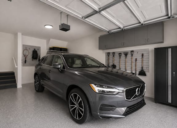 spacious one car garage at St Moritz in Dallas Texas
