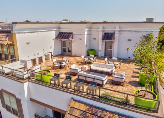 a view of the roof deck from the top of the building