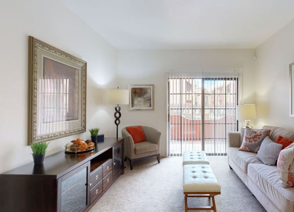 Living room with balcony