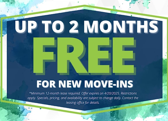 A promotional image advertising up to 2 months free for new move-ins.