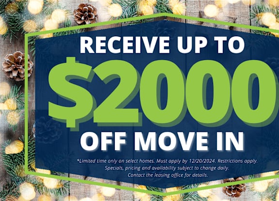 A promotional image offering up to $2000 off move-in for a limited time.