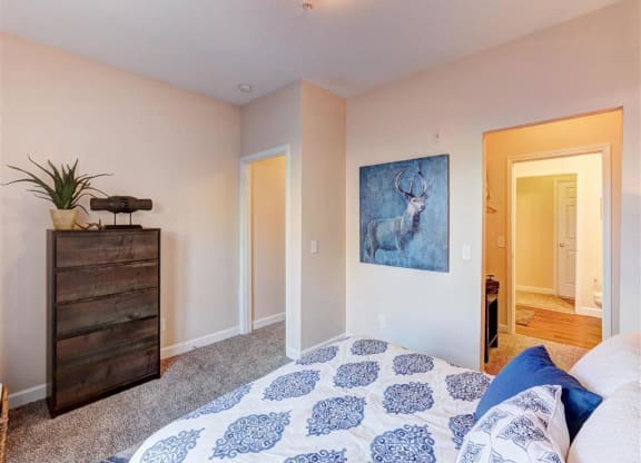 Residence at North Penn bedroom with tall ceilings