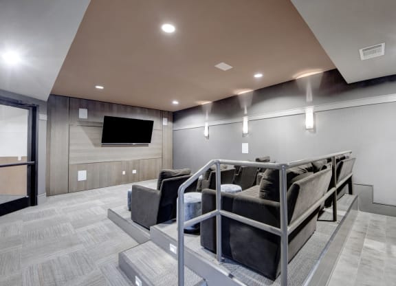 Theater room with comfortable seating
