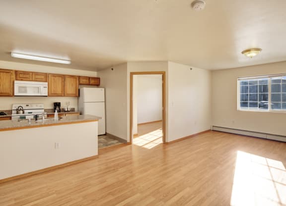 Timber Ridge Apartments - Kitchen and Living Room