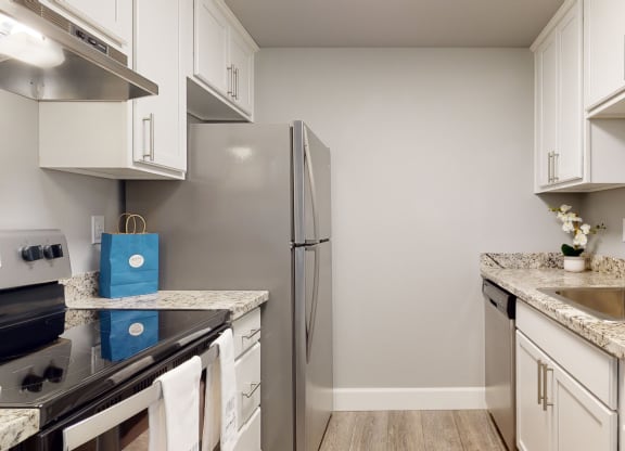 our apartments offer a kitchen with stainless steel appliances