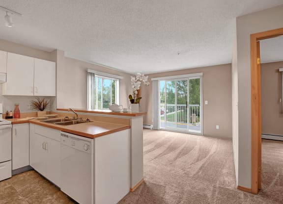Manning Crossing Kitchen and Living Room Apartments for rent in Edmonton, AB