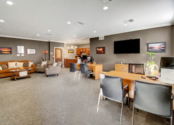 Prairie Pines Resident Lounge Apartment Rentals Williston, North Dakota