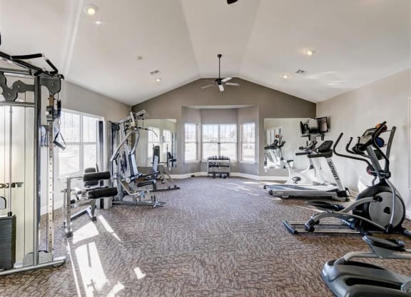 Residence at North Penn community fitness room with equipment
