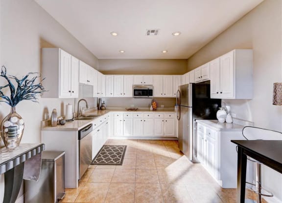 Residence at North Penn kitchen area with stainless steel appliances