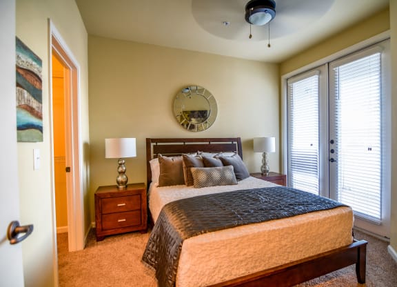 Andalucia Villas Master Bedroom with Balcony Odessa Midland Texas Apartment rental