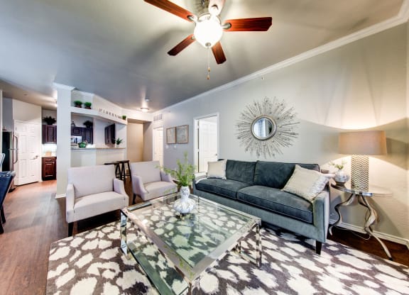 Firestone at West 7th Living Room Apartment for rent near Dallas, TX