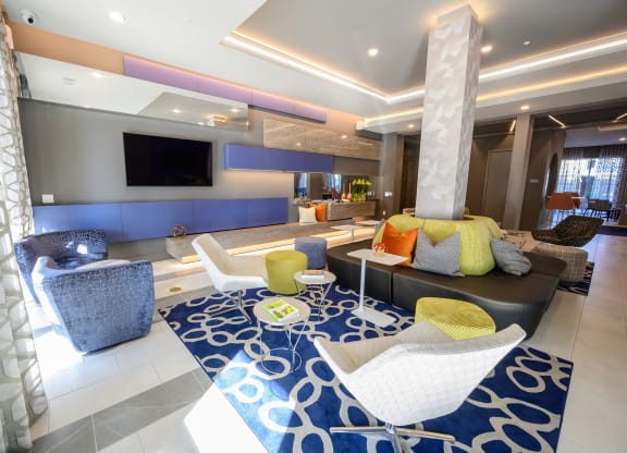 Harmony Luxury Apartments entertainment space with natural lighting