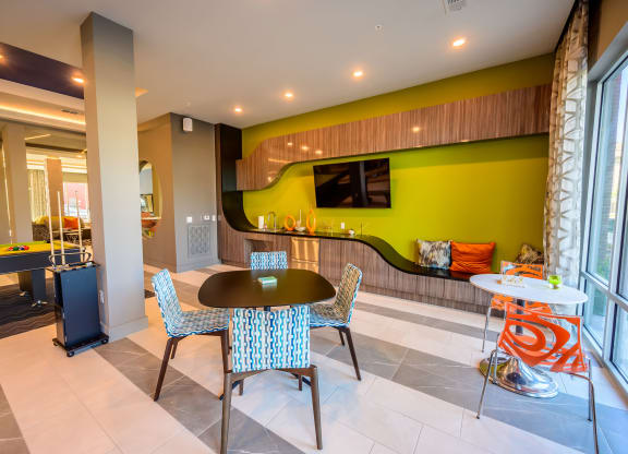 Harmony Luxury Apartments entertainment and seating area Apartments for rent Rowlett, TX 75089