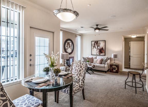 Le Mirage Apartments Living Room Apartment for rent near Odessa, TX