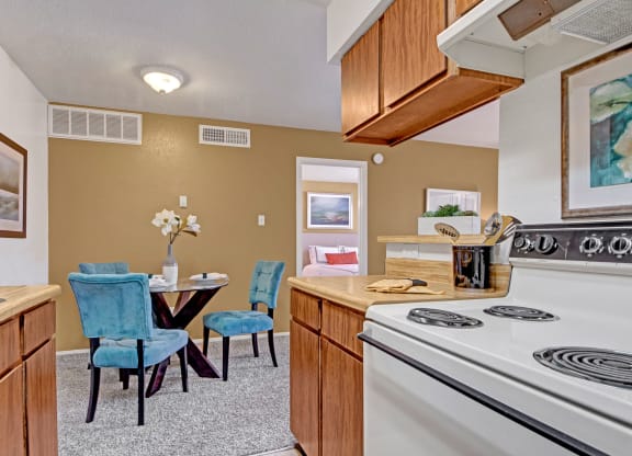 Northridge Court Apartments Kitchen and Dining Room Apartment rental near Odessa, TX