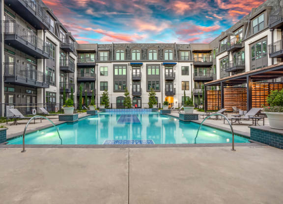 The Crosby at The Brickyard outdoor pool views Apartment with outdoor pool North of Dallas