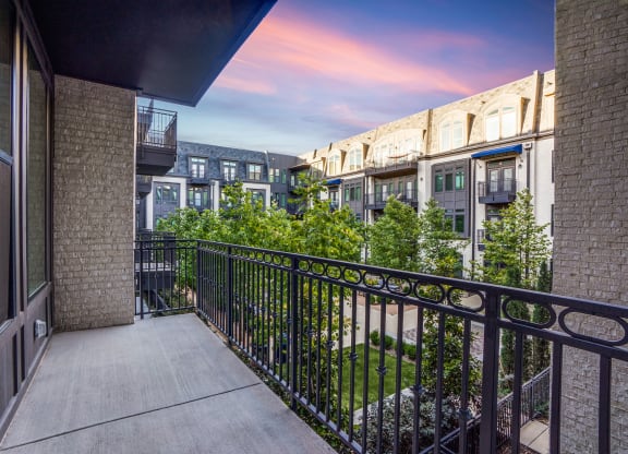 The Crosby at The Brickyard outdoor patio views Dallas Fort Worth Apartments