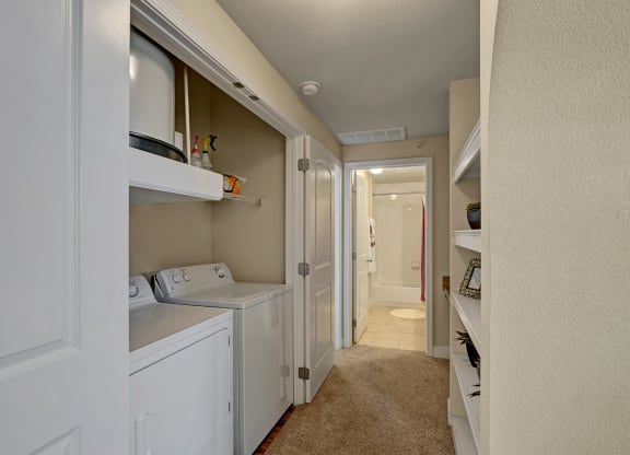 Tuscany at Faudree in Unit Washer and Dryer with Built in Storage