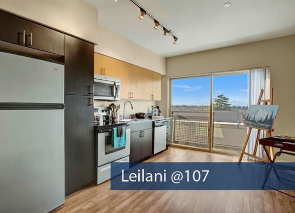 Leilani @ 107 kitchen Apartments in Seattle, WA