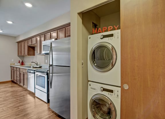 Ondine kitchen and washer and dryer Apartments in Kirkland, WA