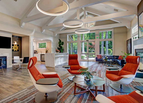 Portsmith Resident Lounge Apartments in Everett, WA