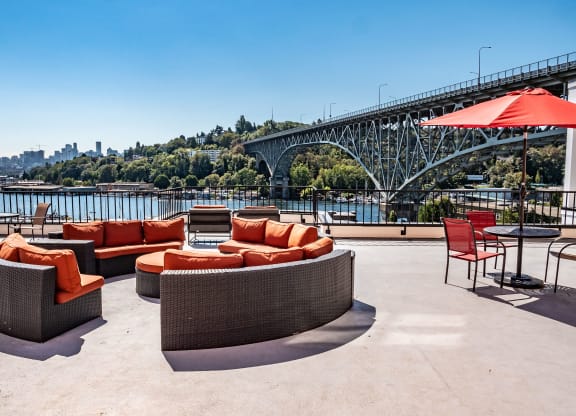 St James Tower Rooftop Lounge Apartments in Seattle, WA