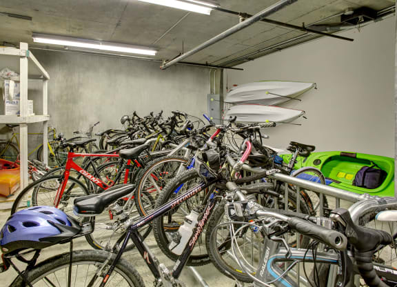 St. James Tower bike storage Apartments in Seattle, WA