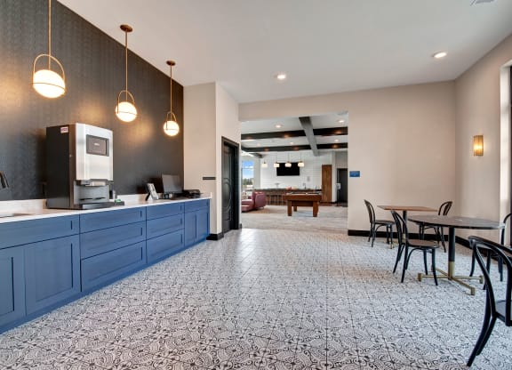Coffee Station at The Lafayette Apartment Homes, Dean Weidner Real Estate Apartments for rent Fitchburg, WI