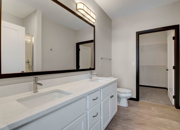 The Lafayette bathroom with double sinks Apartments for rent Fitchburg, WI