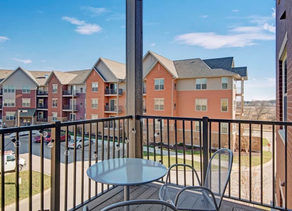 Unit Balcony at The Vue at Pinnacle Peak Apartment Homes Apartments in Fitchburg, WI