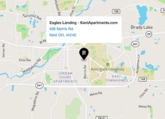 Map of Kent at Eagles Landing Apartments,  Integrity Realty, Ohio